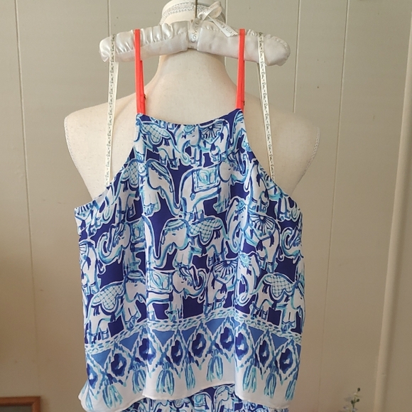 Lilly Pulitzer Elephant Print Romper XS - Picture 3 of 13